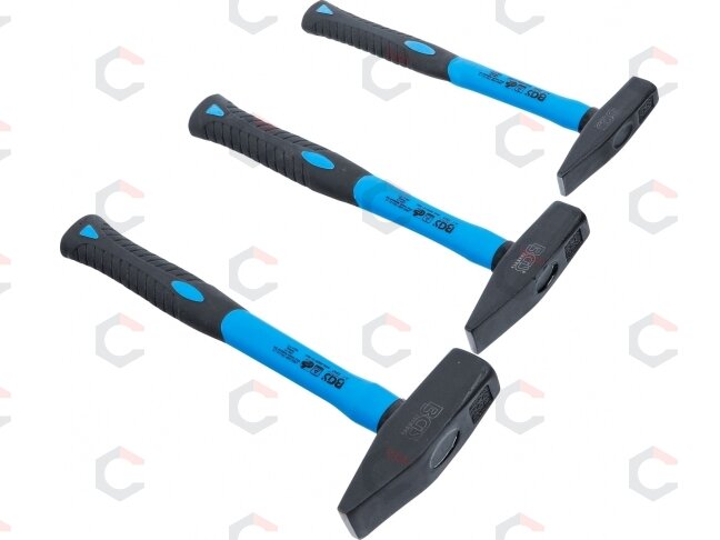 Plaktukų rinkinys | Stiklo pluošto rankena | DIN 1041 | 300 / 500 / 800 g | 3 vnt. (3845) 1