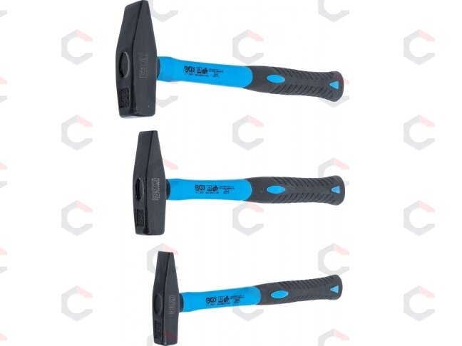 Plaktukų rinkinys | Stiklo pluošto rankena | DIN 1041 | 300 / 500 / 800 g | 3 vnt. (3845) 2