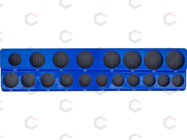 Plastikinis galvučių laikiklis | magnetinis | 12,5 mm (1/2") | 19 vietų (74598) 2