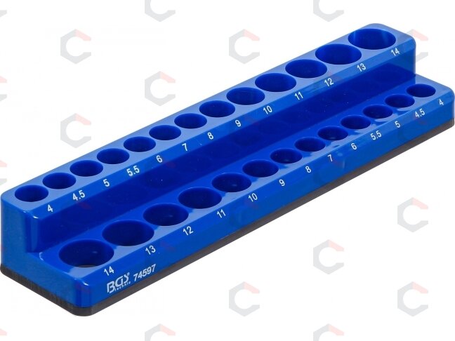Plastikinis galvučių laikiklis | magnetinis | 6,3 mm (1/4") | 26 vietų (74597) Plastikinis galvučių laikiklis | magnetinis | 6,3 mm (1/4") | 26 vietų (74597)