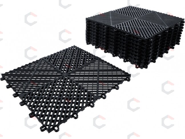Plastikinių grindų plytelių rinkinys | paspaudimo sistema | 400 x 400 x 18 mm | 10 vnt. (74546) 2 Plastikinių grindų plytelių rinkinys | paspaudimo sistema | 400 x 400 x 18 mm | 10 vnt. (74546) 2