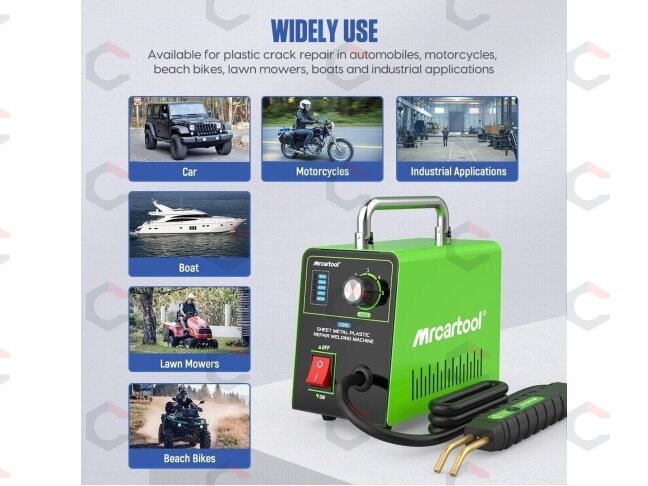 Plastiko remonto sistema / prietaisas | + 600 vnt kniedžių (HS80W) 15 Plastiko remonto sistema / prietaisas | + 600 vnt kniedžių (HS80W) 15