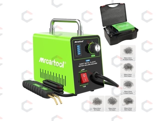 Plastiko remonto sistema / prietaisas | + 600 vnt kniedžių (HS80W) 4 Plastiko remonto sistema / prietaisas | + 600 vnt kniedžių (HS80W) 4