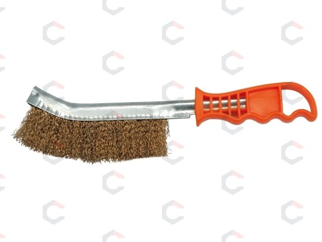 Plieninis šepetys dengtas žalvariu su plastikine rankena (06965) Plieninis šepetys dengtas žalvariu su plastikine rankena (06965)