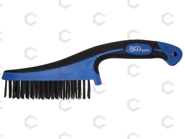 Plieninis šepetys su plastikine rankena | 282 mm (9316) Plieninis šepetys su plastikine rankena | 282 mm (9316)
