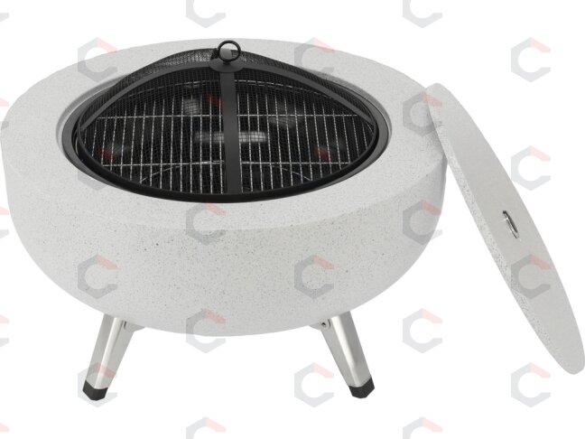 Plieninis židinys su grotelėmis | 3 viename: grilis, stalas, židinys | 43,5 cm (99718) 3 Plieninis židinys su grotelėmis | 3 viename: grilis, stalas, židinys | 43,5 cm (99718) 3