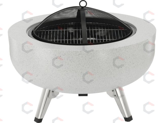 Plieninis židinys su grotelėmis | 3 viename: grilis, stalas, židinys | 43,5 cm (99718) Plieninis židinys su grotelėmis | 3 viename: grilis, stalas, židinys | 43,5 cm (99718)