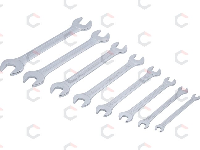 Plokščių raktų rinkinys atviru galu | 6 - 22 mm | 8 vnt. (30600) 1 Plokščių raktų rinkinys atviru galu | 6 - 22 mm | 8 vnt. (30600) 1