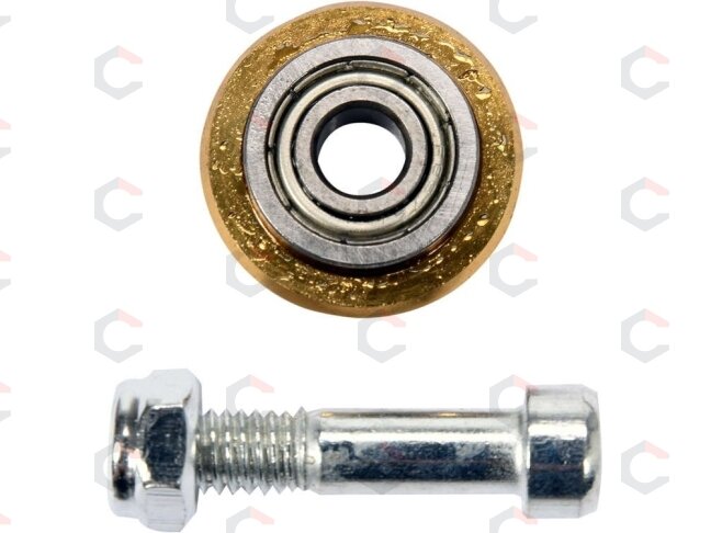 Plytelių pjoviklio ratukas keramikai su TiN danga 22 x 6 x 6 mm (YT-37151)