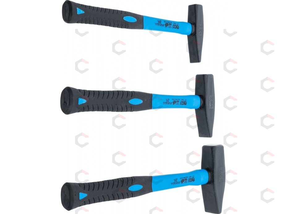 Plaktukų rinkinys | Stiklo pluošto rankena | DIN 1041 | 300 / 500 / 800 g | 3 vnt. (3845) 3