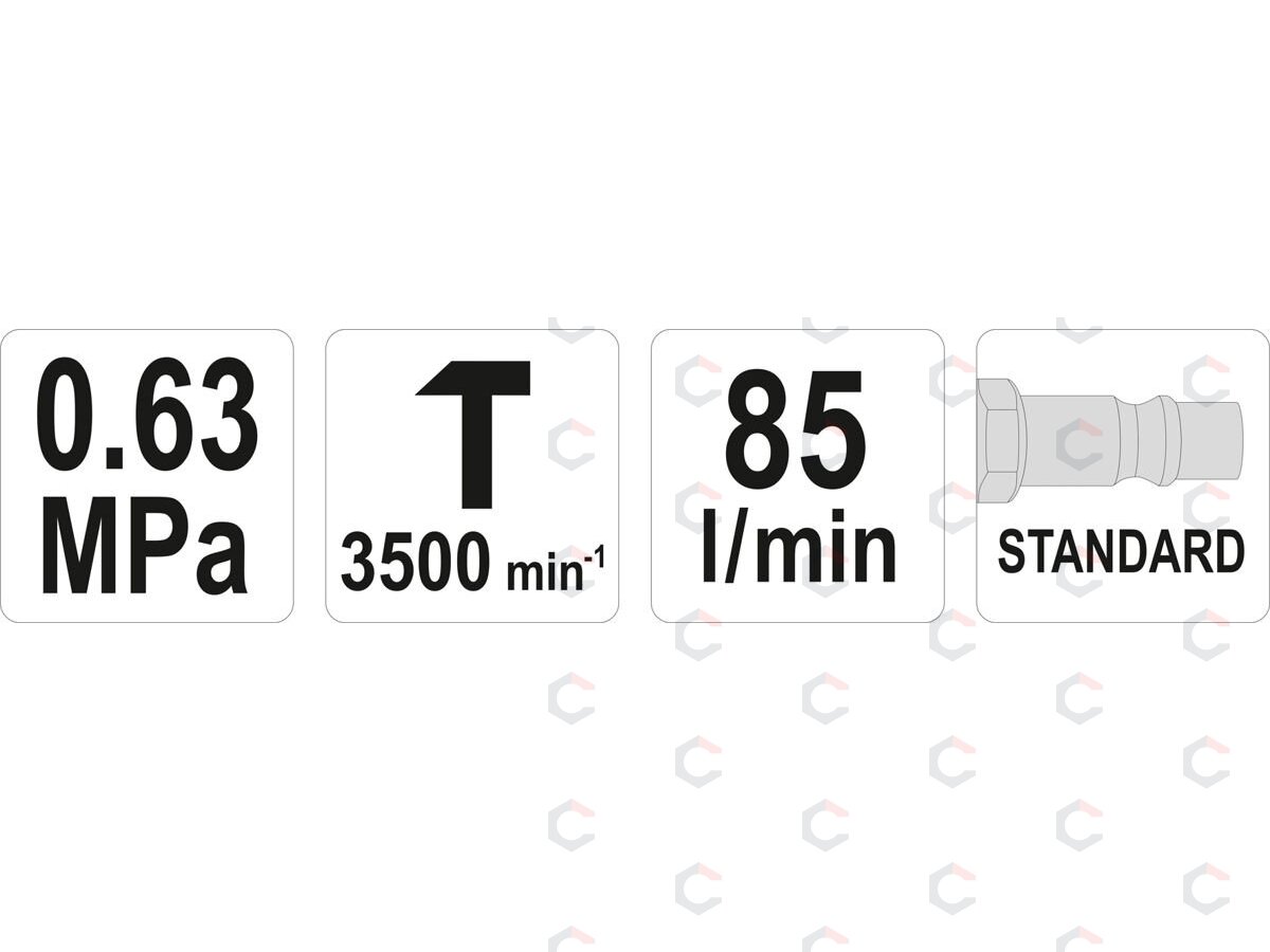 Pneumatinis plaktukas su rinkiniu (YT-09903) 4