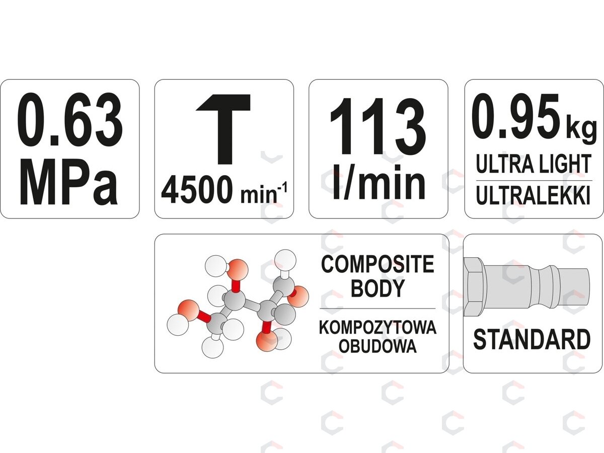 Pneumatinis plaktukas su rinkiniu (YT-09904) 3
