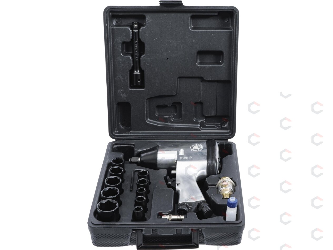 Pneumatinis smūginis veržliaraktis su rinkiniu – 1/2" (12,5 mm), 320 Nm – 16 vnt (3211) 1 Pneumatinis smūginis veržliaraktis su rinkiniu – 1/2" (12,5 mm), 320 Nm – 16 vnt (3211) 1
