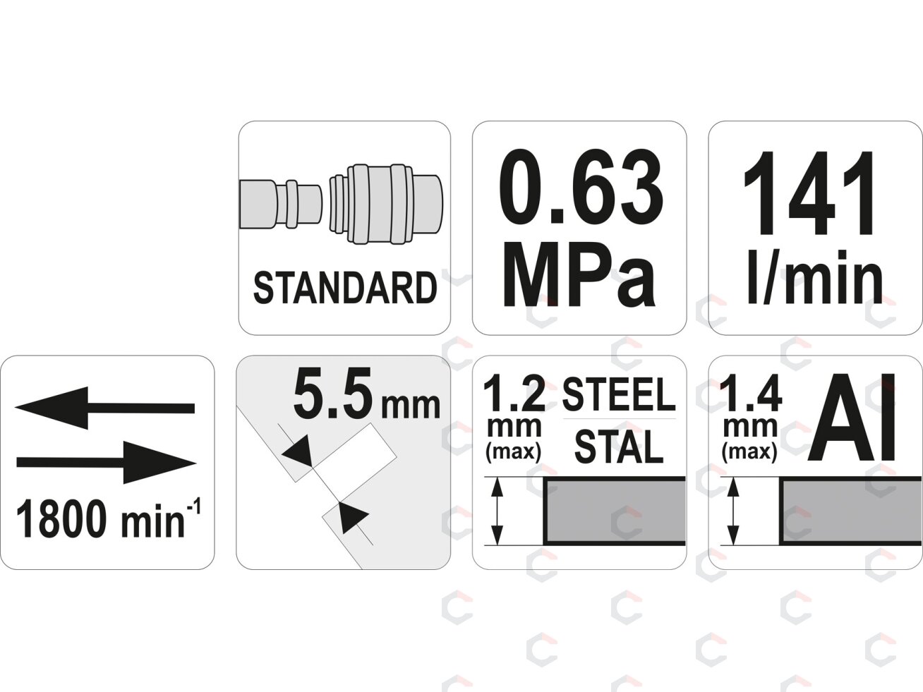Pneumatinės žirklės skardai kampinės (YT-09944) 3