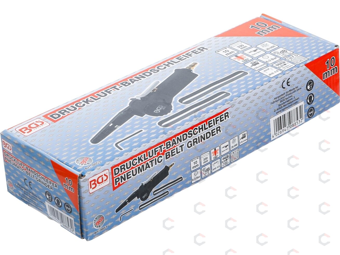 Pneumatinis juostinis šlifuoklis | 10 X 330 mm (8853) 4 Pneumatinis juostinis šlifuoklis | 10 X 330 mm (8853) 4