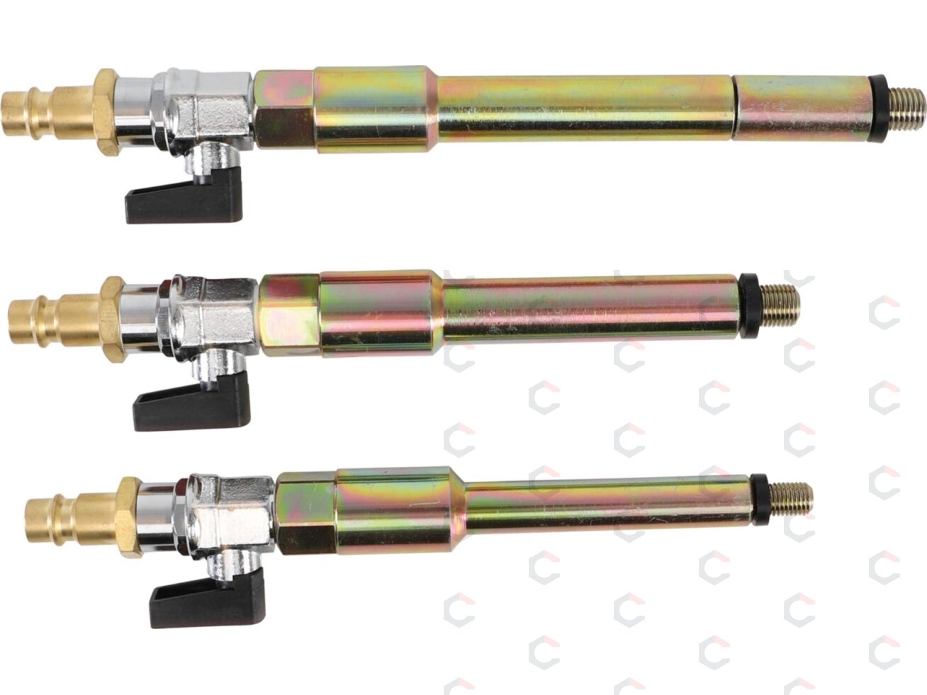 Pneumatinių adapterių rinkinys kaitinimo žvakių lizdams | M8 x 1.0, M10x1.0, M10x1.25 | 3 vnt. (9519) Pneumatinių adapterių rinkinys kaitinimo žvakių lizdams | M8 x 1.0, M10x1.0, M10x1.25 | 3 vnt. (9519)