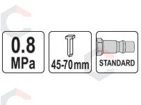 Pneumatinis viniamūšis būgninis | 45–70 mm (YT-09222) 6 Pneumatinis viniamūšis būgninis | 45–70 mm (YT-09222) 6