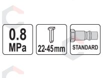 Pneumatinis viniamūšis būgninis | 22–45 mm (YT-09220) 7
