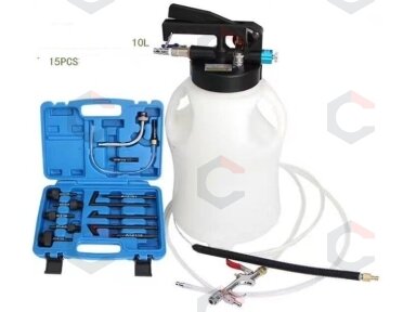 Pneumatinis tepalo užpylimo ir išsiurbimo įrenginys su ATF adapteriais | 8 L | 15 vnt. (FD8L) Pneumatinis tepalo užpylimo ir išsiurbimo įrenginys su ATF adapteriais | 8 L | 15 vnt. (FD8L)