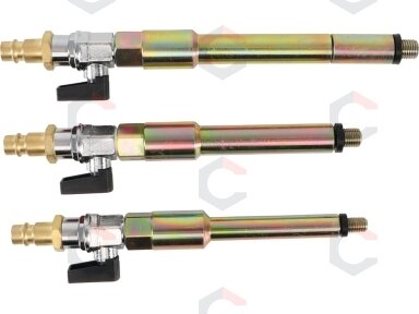 Pneumatinių adapterių rinkinys kaitinimo žvakių lizdams | M8 x 1.0, M10x1.0, M10x1.25 | 3 vnt. (9519) Pneumatinių adapterių rinkinys kaitinimo žvakių lizdams | M8 x 1.0, M10x1.0, M10x1.25 | 3 vnt. (9519)