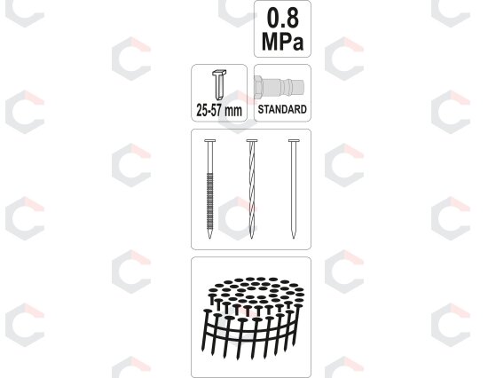 Pneumatinis viniamūšis būgninis | 25-57 mm (YT-09212) 4 Pneumatinis viniamūšis būgninis | 25-57 mm (YT-09212) 4