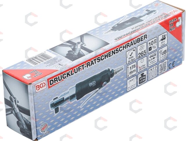 Pneumatinė rankena galvutėms | 10 mm (3/8") | 34 Nm (3239) 4 Pneumatinė rankena galvutėms | 10 mm (3/8") | 34 Nm (3239) 4
