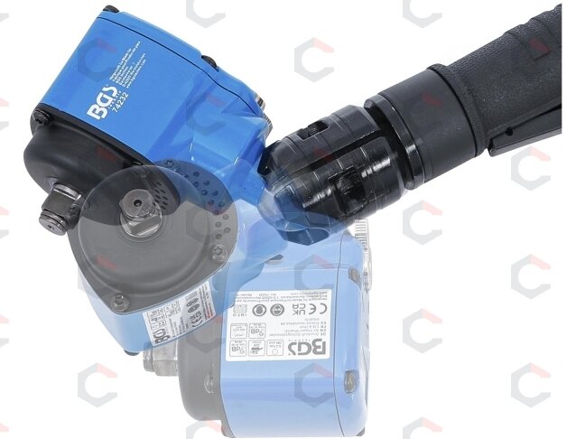 Pneumatinis smūginis veržliasukis | su pakreipiama galvute ir smūginių galvučlų rinkiniu | 12,5 mm (1/2") | 650 Nm | 10 vnt. (74348) 1 Pneumatinis smūginis veržliasukis | su pakreipiama galvute ir smūginių galvučlų rinkiniu | 12,5 mm (1/2") | 650 Nm | 10 vnt. (74348) 1