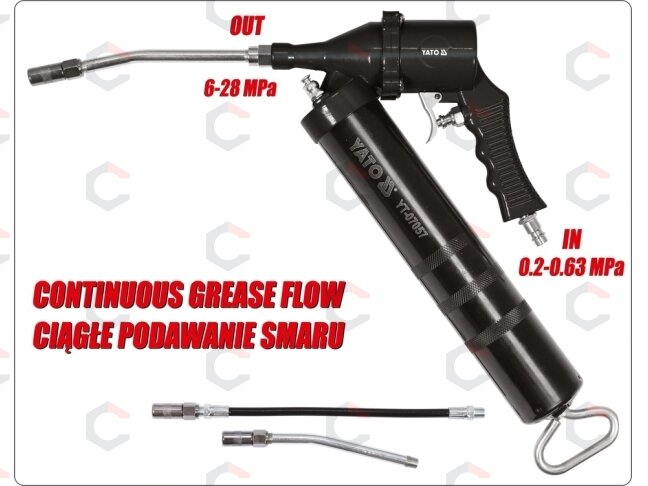 Pneumatinis tepimo pistoletas | 400 cm3 (YT-07057) 2