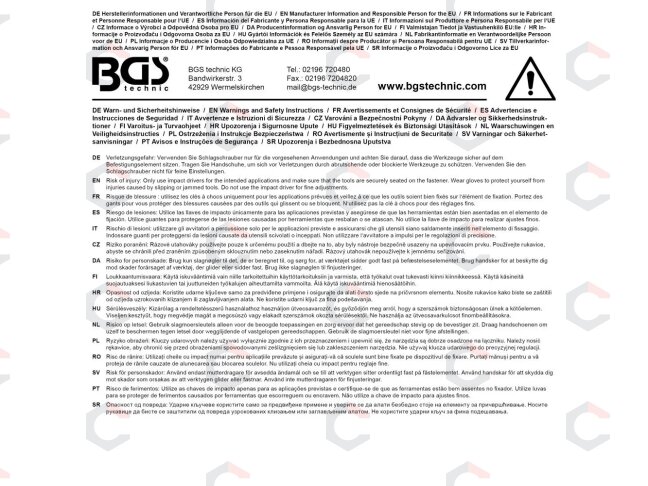 Pneumatinis veržliasukis | 25 mm (1") | 3800 Nm (7640) 7 Pneumatinis veržliasukis | 25 mm (1") | 3800 Nm (7640) 7
