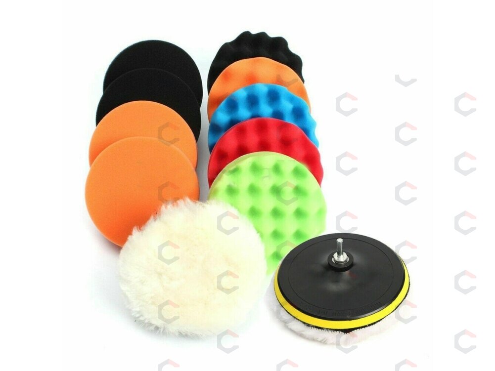 Poliravimo padų rinkinys | Ø 180 mm | 12 vnt. (BK1006) Poliravimo padų rinkinys | Ø 180 mm | 12 vnt. (BK1006)