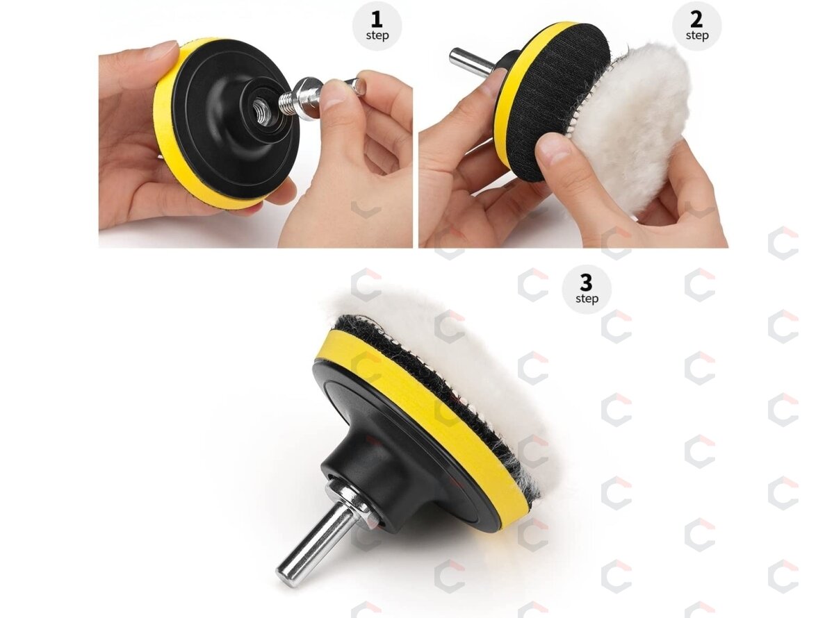 Poliravimo ir šlifavimo padų rinkinys | Ø 115 mm | 31 vnt. (BW1031) 2 Poliravimo ir šlifavimo padų rinkinys | Ø 115 mm | 31 vnt. (BW1031) 2
