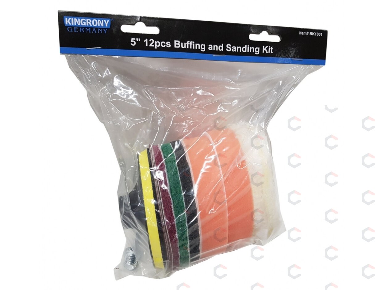 Poliravimo ir šlifavimo padų rinkinys | Ø 125 mm | 12 vnt. (BK1001) 1 Poliravimo ir šlifavimo padų rinkinys | Ø 125 mm | 12 vnt. (BK1001) 1