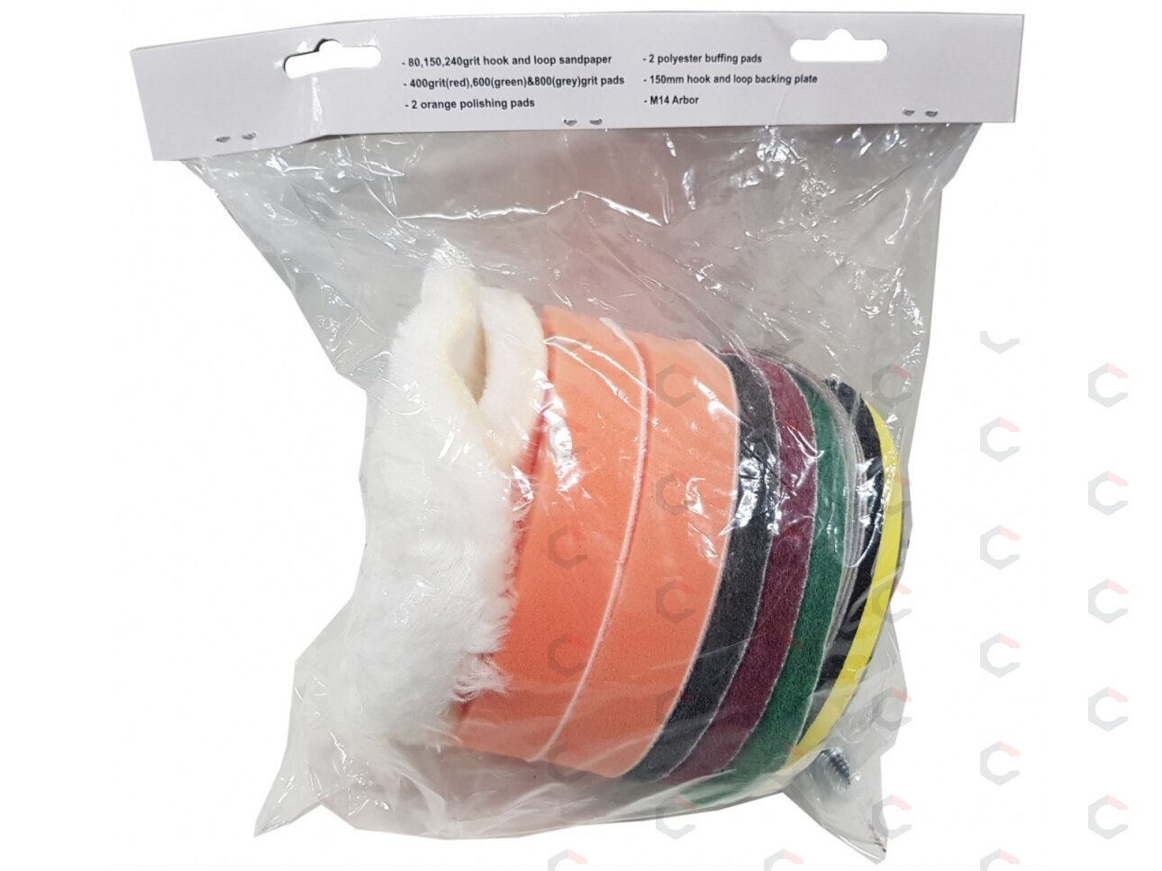 Poliravimo ir šlifavimo padų rinkinys | Ø 150 mm | 12 vnt. (BK1002) 5 Poliravimo ir šlifavimo padų rinkinys | Ø 150 mm | 12 vnt. (BK1002) 5