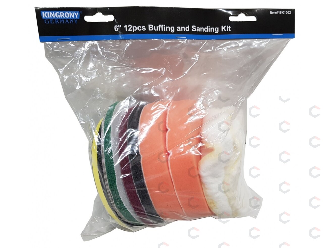 Poliravimo ir šlifavimo padų rinkinys | Ø 150 mm | 12 vnt. (BK1002) 1 Poliravimo ir šlifavimo padų rinkinys | Ø 150 mm | 12 vnt. (BK1002) 1