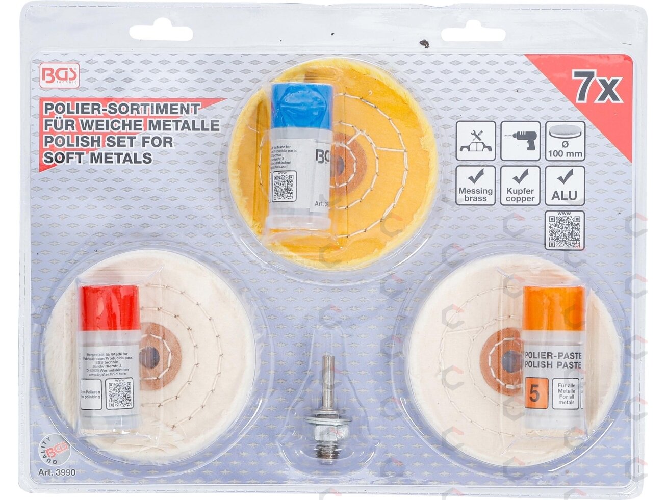 Poliravimo rinkinys minkštiems metalams | 7 vnt. (3990) 2 Poliravimo rinkinys minkštiems metalams | 7 vnt. (3990) 2