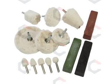 Poliravimo antgalių rinkinys | su pasta | 14 vnt. (AP14S) Poliravimo antgalių rinkinys | su pasta | 14 vnt. (AP14S)