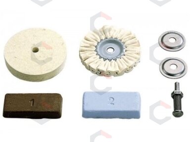 Poliravimo padų ir pastos rinkinys | Ø 100 mm | 5 vnt. (CP05) Poliravimo padų ir pastos rinkinys | Ø 100 mm | 5 vnt. (CP05)
