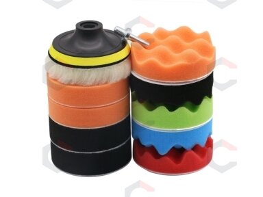 Poliravimo padų rinkinys | Ø 125 mm | 12 vnt. (BK1004) Poliravimo padų rinkinys | Ø 125 mm | 12 vnt. (BK1004)