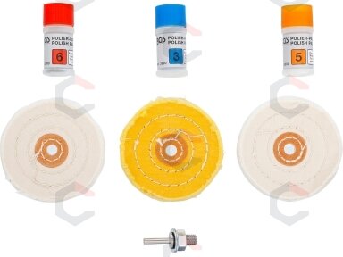 Poliravimo rinkinys minkštiems metalams | 7 vnt. (3990) Poliravimo rinkinys minkštiems metalams | 7 vnt. (3990)