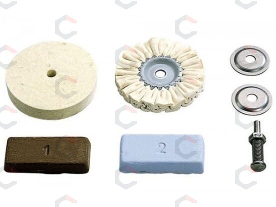 Poliravimo padų ir pastos rinkinys | Ø 100 mm | 5 vnt. (CP05) 1 Poliravimo padų ir pastos rinkinys | Ø 100 mm | 5 vnt. (CP05) 1