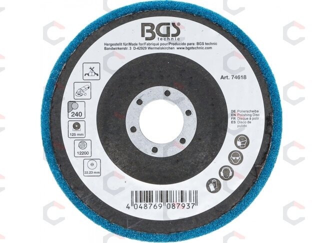 Poliravimo diskas | Aliuminio oksidas | Ø 125 mm | Grūdelių dydis 240 (74618) 2 Poliravimo diskas | Aliuminio oksidas | Ø 125 mm | Grūdelių dydis 240 (74618) 2