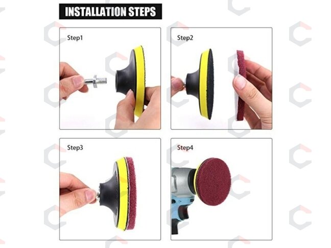 Poliravimo ir šlifavimo padų rinkinys | Ø 125 mm | 12 vnt. (BK1001) 3 Poliravimo ir šlifavimo padų rinkinys | Ø 125 mm | 12 vnt. (BK1001) 3