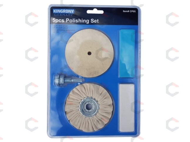 Poliravimo padų ir pastos rinkinys | Ø 100 mm | 5 vnt. (CP05) 4 Poliravimo padų ir pastos rinkinys | Ø 100 mm | 5 vnt. (CP05) 4