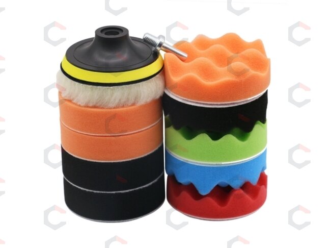 Poliravimo padų rinkinys | Ø 125 mm | 12 vnt. (BK1004) Poliravimo padų rinkinys | Ø 125 mm | 12 vnt. (BK1004)