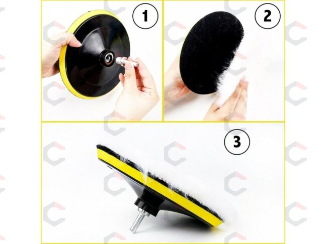 Poliravimo padų rinkinys | Ø 180 mm | 12 vnt. (BK1006) 5 Poliravimo padų rinkinys | Ø 180 mm | 12 vnt. (BK1006) 5