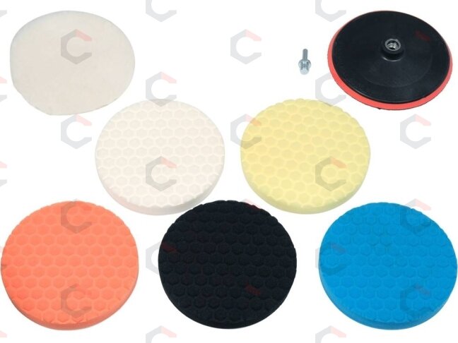 Poliravimo rinkinys | 180 mm | M14 | 8 vnt (YT-47933) Poliravimo rinkinys | 180 mm | M14 | 8 vnt (YT-47933)