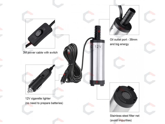 Pompa dyzeliui siaura | Ø 38 mm | 12V (TA-38C) 4 Pompa dyzeliui siaura | Ø 38 mm | 12V (TA-38C) 4