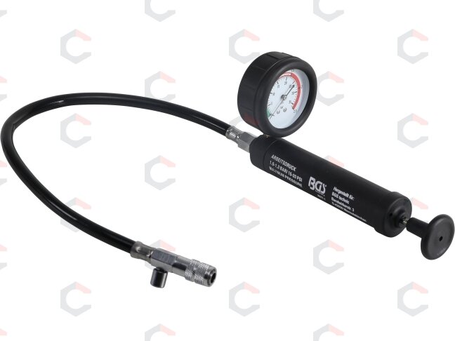 Pompa su manometru radiatorių spaudimui 0 - 25 bar BGS 8027, 8098 (8027-1) Pompa su manometru radiatorių spaudimui 0 - 25 bar BGS 8027, 8098 (8027-1)
