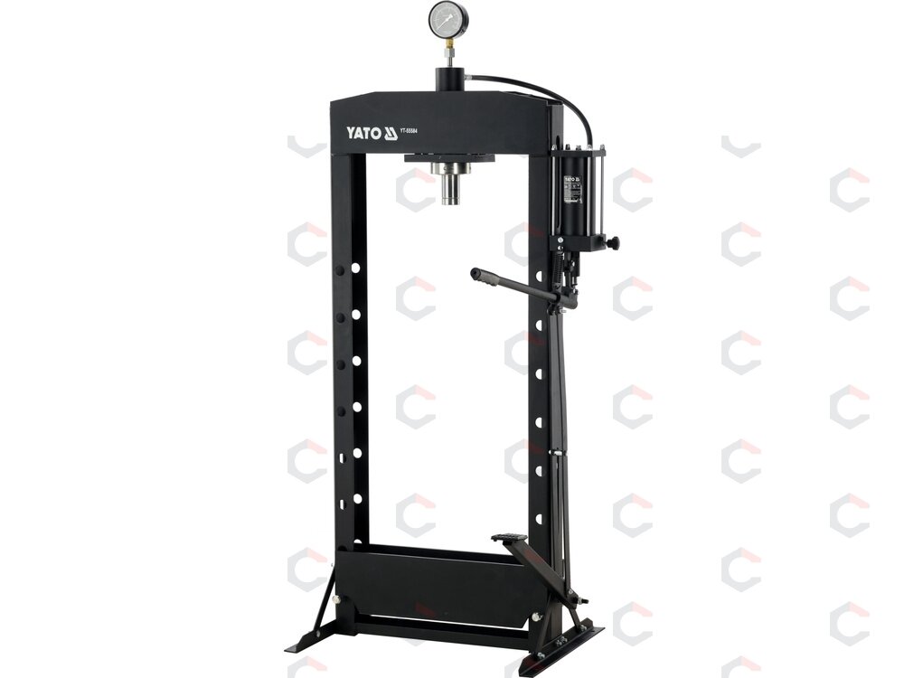Presas hidraulinis | 20 tonų | kojinis valdymas | 0–925 mm eiga (YT-55584) 1 Presas hidraulinis | 20 tonų | kojinis valdymas | 0–925 mm eiga (YT-55584) 1