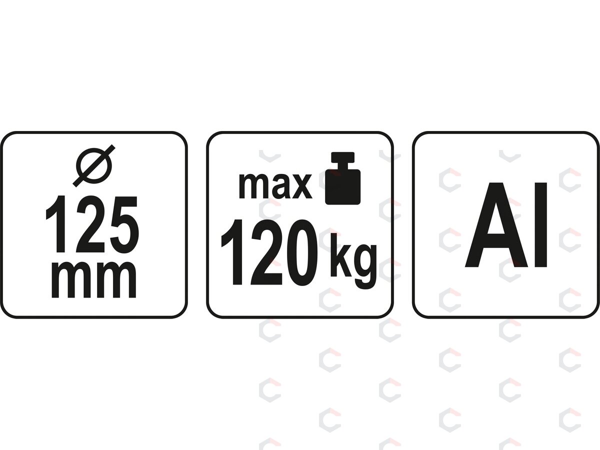 Prisisiurbiantis kėliklis | 2 X 125 mm / 120 kg (YT-37236) 3 Prisisiurbiantis kėliklis | 2 X 125 mm / 120 kg (YT-37236) 3